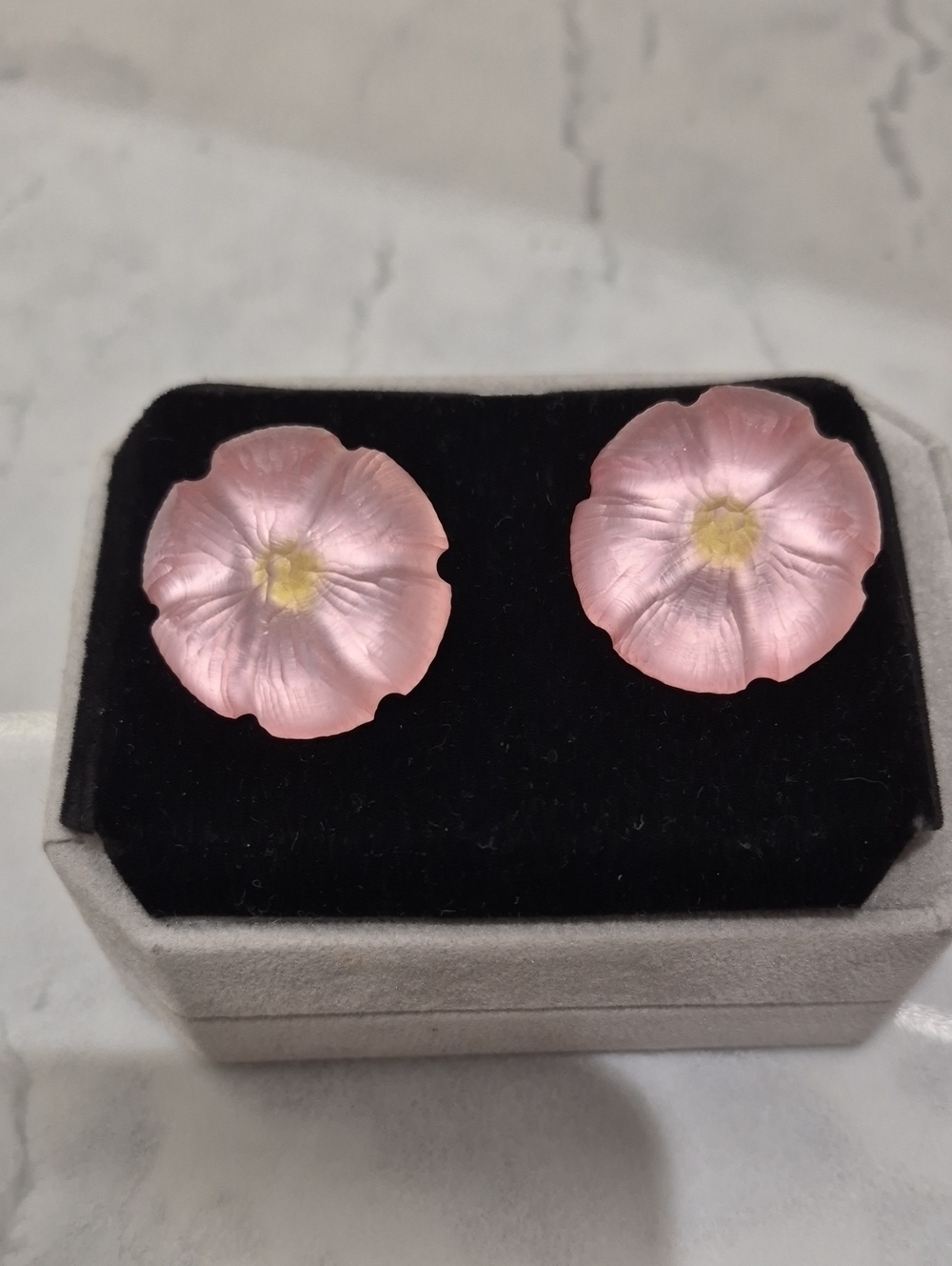 Alexis Bittar Pink Floral Lucite Earrings